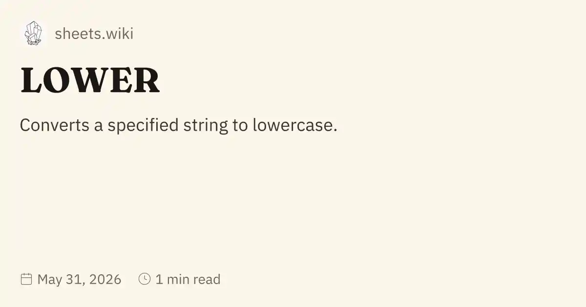 Lowern Examples LOWER
