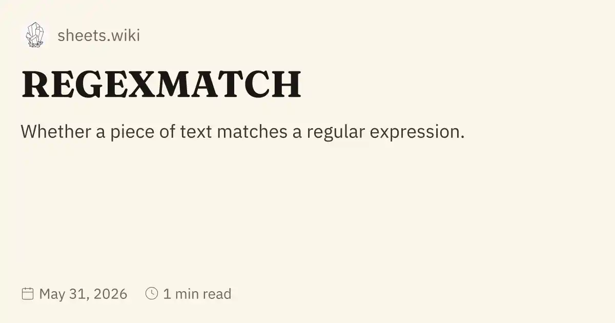 REGEXMATCH