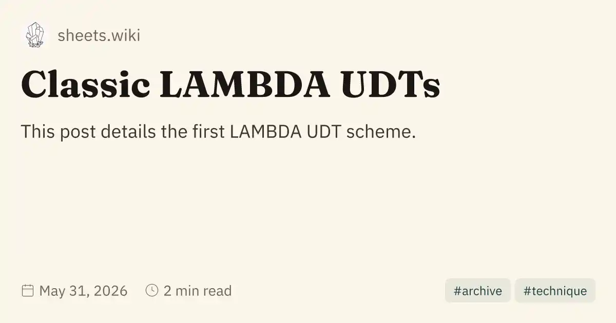 Pangbugbug Labada Classic LAMBDA UDTs