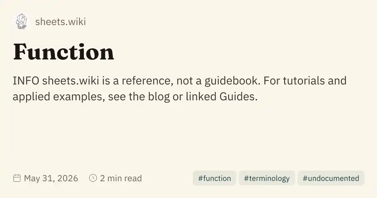 Function
